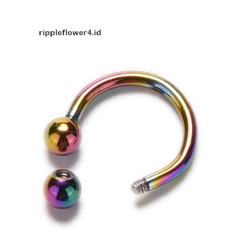 {rippleflower4.id} 1biji Cincin Hidung Palsu Bibir Telinga Hidung Clip On Fake Nose Lip Hoop Earring~