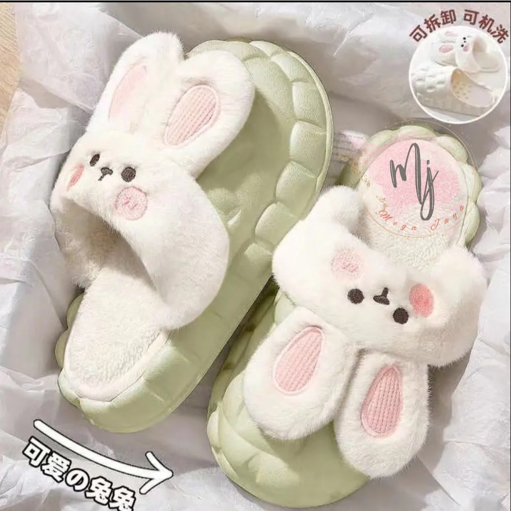 Sandal rumah boneka bulu karakter sandal kokop wanita sandal rumah sandal kawaii import