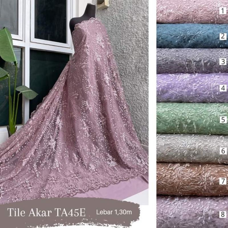 Kain Brokat Tile Import Mutiara Murah / Kain Brukat Murah by Maharani Textile