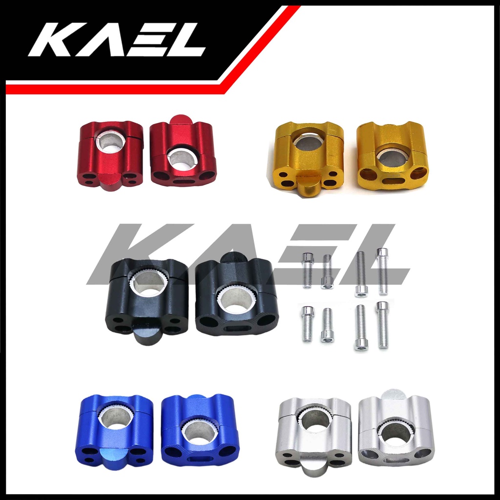 Raiser Stang CNC Universal Merah Kuning Biru Silver Gold Riser Peninggi Setang Semua Jenis Motor Beat FI Pop eSP Street &amp; Mio Sporty M3 Z S &amp; NMAX &amp; PCX &amp; Vixion Old-New &amp; Ninja  &amp; CBR &amp; Tiger &amp; Vario 110 125 150 Old-New &amp; Soul GT 115-125 &amp; X-Ride