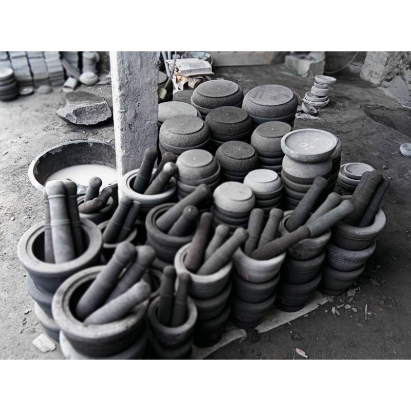 lumpang+alu (jumbo)batu asli 100% free packing kayu