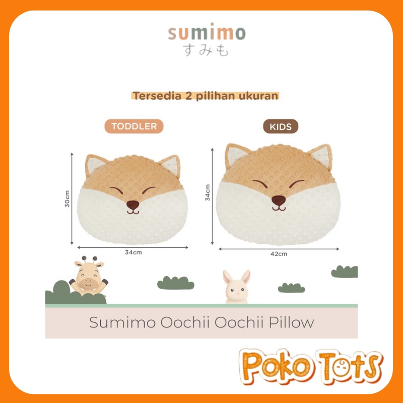 Sumimo Oochii Oochii Toddler Pillow Bantal Balita Bantal Karakter Sumimo