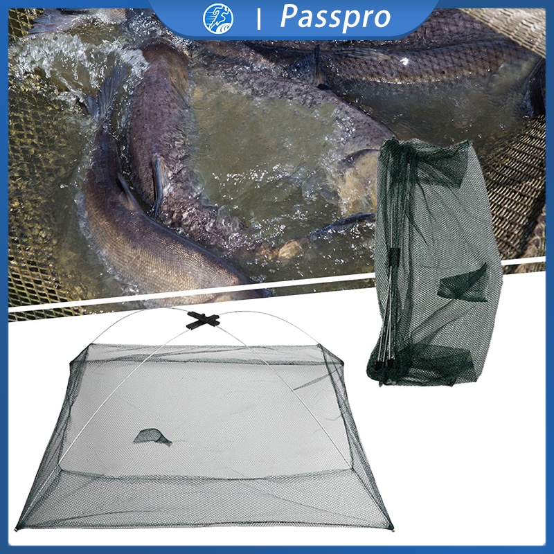 80cm Perangkap Udang Ikan Lipat Jala Udang Sirib Jaring Ikan Udang Bibit Ikan Menangkap Kepiting