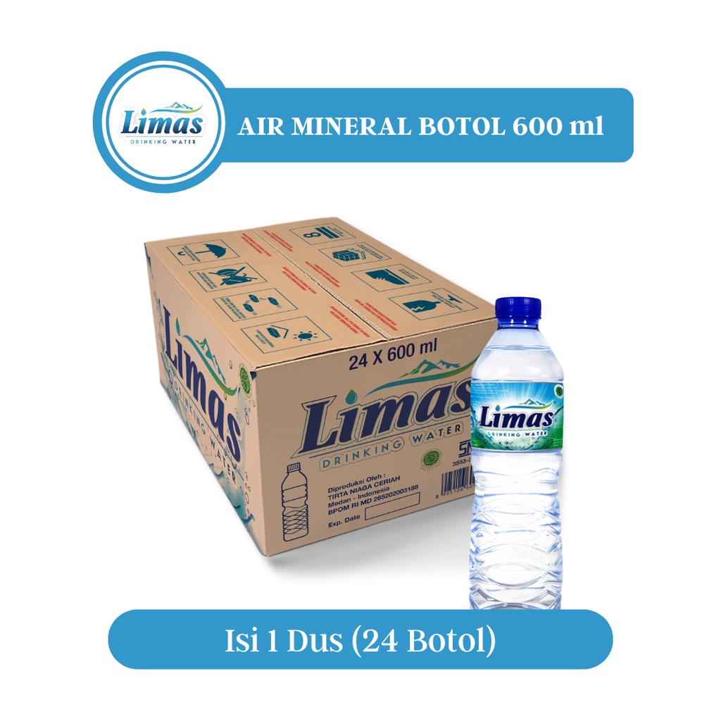 

LIMAS Air Mineral 600ml x 24 botol (1 Box)