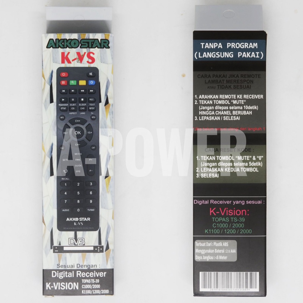 Remote Receiver Digital Parabola K-Vision (langsung pakai)