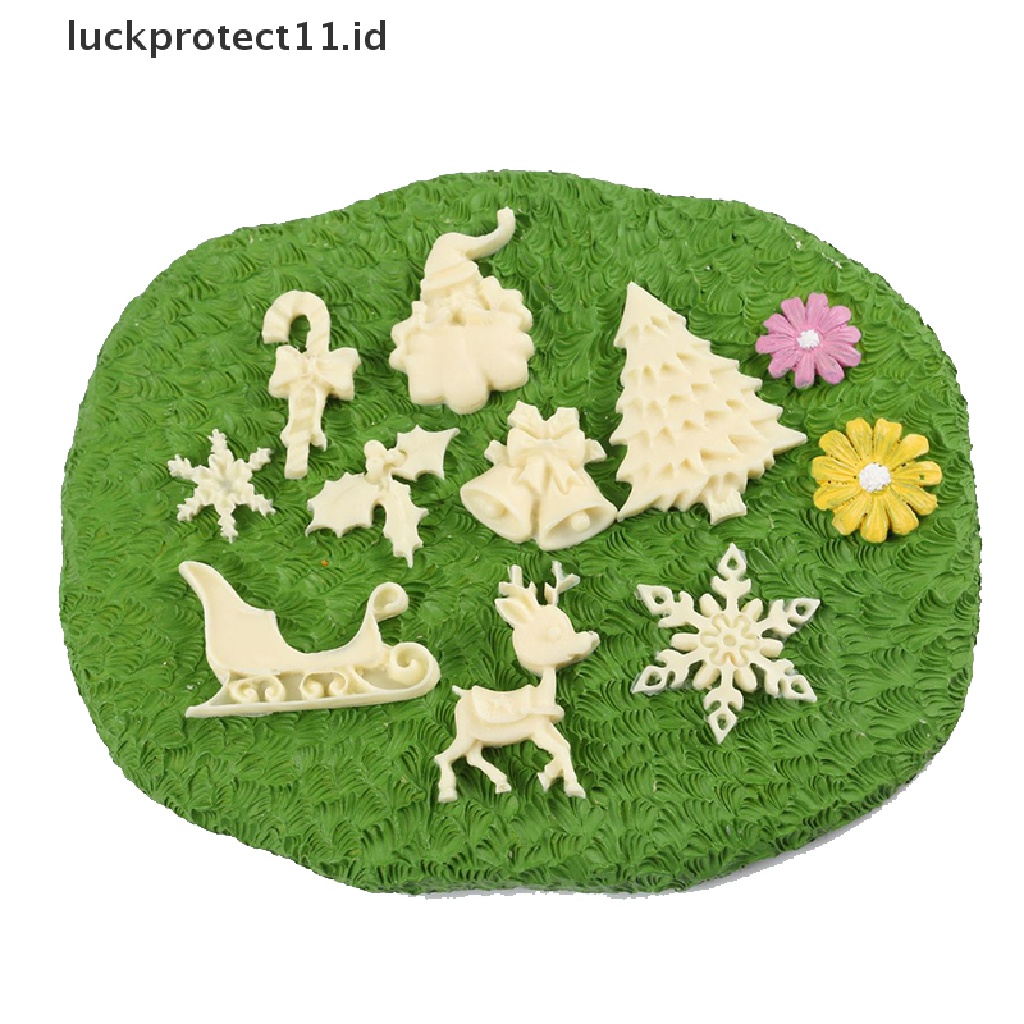 /Fashion Hot// Fashion// 1PC Cetakan Kue Fondant Coklat Santa Claus Xmas Tree Silikon Christmas Mould.