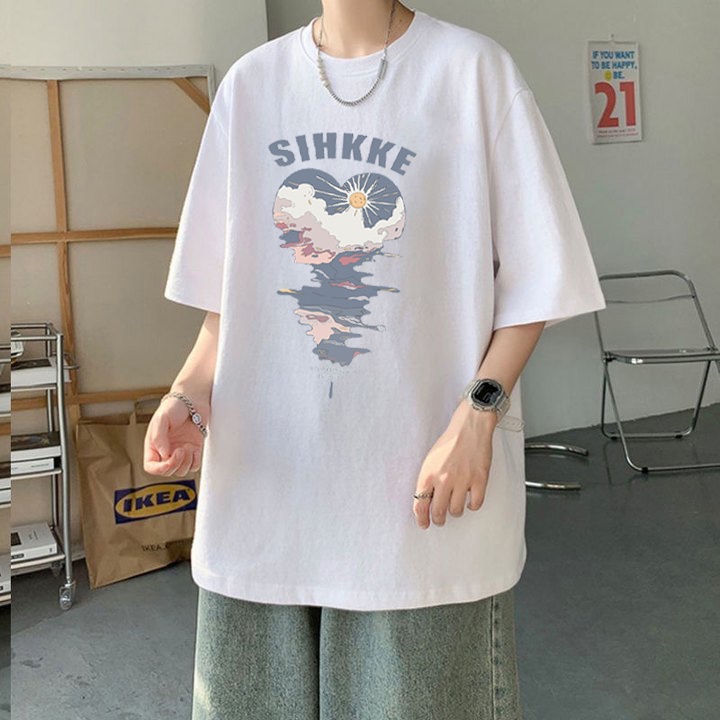 RDGF official shop kaos pria terbaru 2023 pola yang bagus kemeja leher bulat kaos hitam oversize PRIA &amp; WANITA (UNISEX)