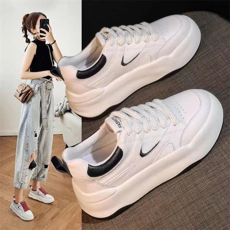 Sepatu Sneakers Wanita Tali Fashion Style Korea Cewek Sport Shoes Casual Kulit Sintetis Free Box Azgalery SPT-15