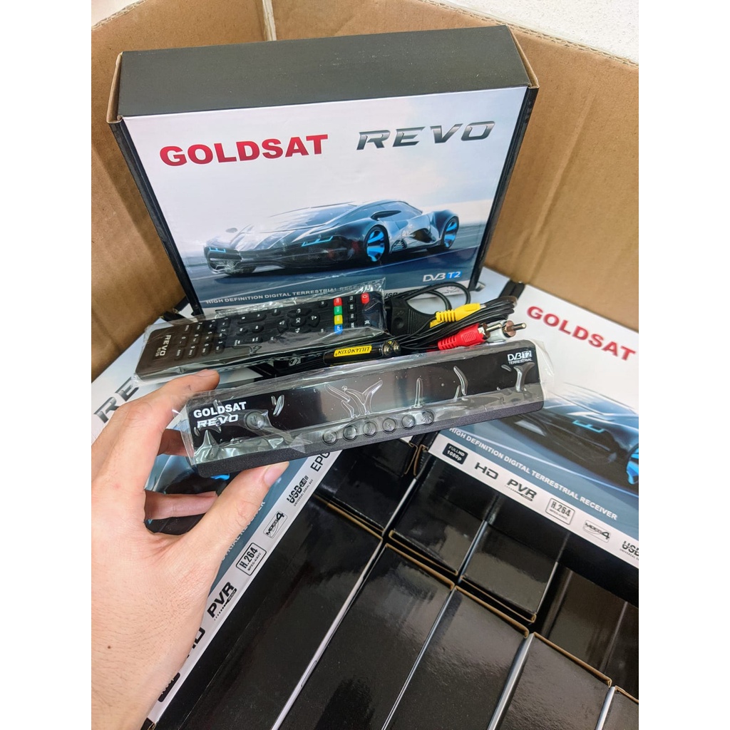 Set Top Box STB TV Digital GOLDSAT Revo (Gambar Mobil ) DVB T2 ( Wifi Support )