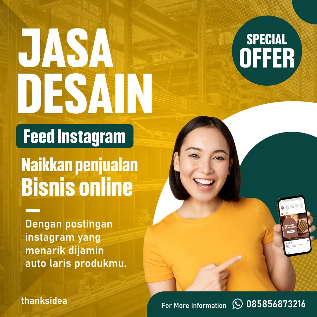 Jasa Desain Feed Instagram Estetik | Auto Laris & Siap Posting