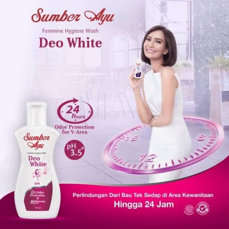 Ningrum - Sumber Ayu Feminine Wash Deo White Fresh &amp; Soft 50ml 90ml | Pembersih Kewanitaan 3X Whitening Extra Original BPOM - 7407