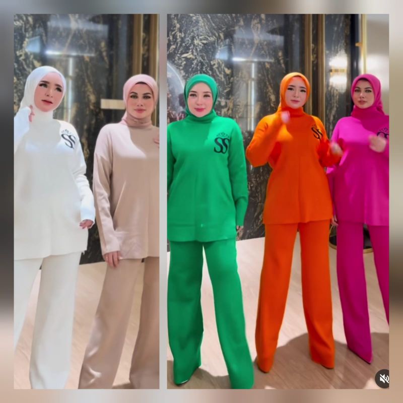 One Set Celana Rajut Shellasaukia