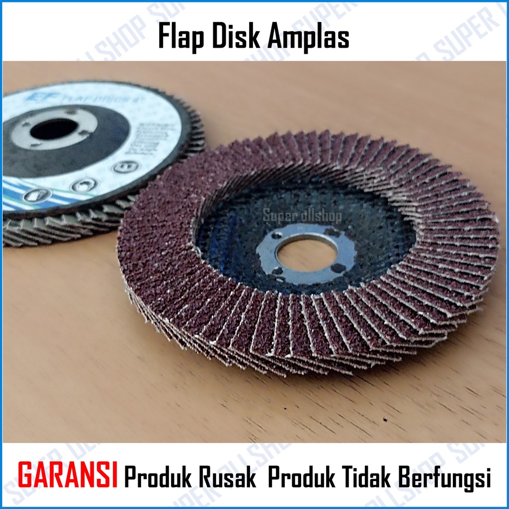 Amplas Flap Disc 4 inch Mata Gerinda Sander Tumpuk / Amplas Susun 4&quot; / FLAP DISC 100x16mm Grid 40-400 Mata Batu Gerinda atau Grinda Kertas Amplas Susun Bulat