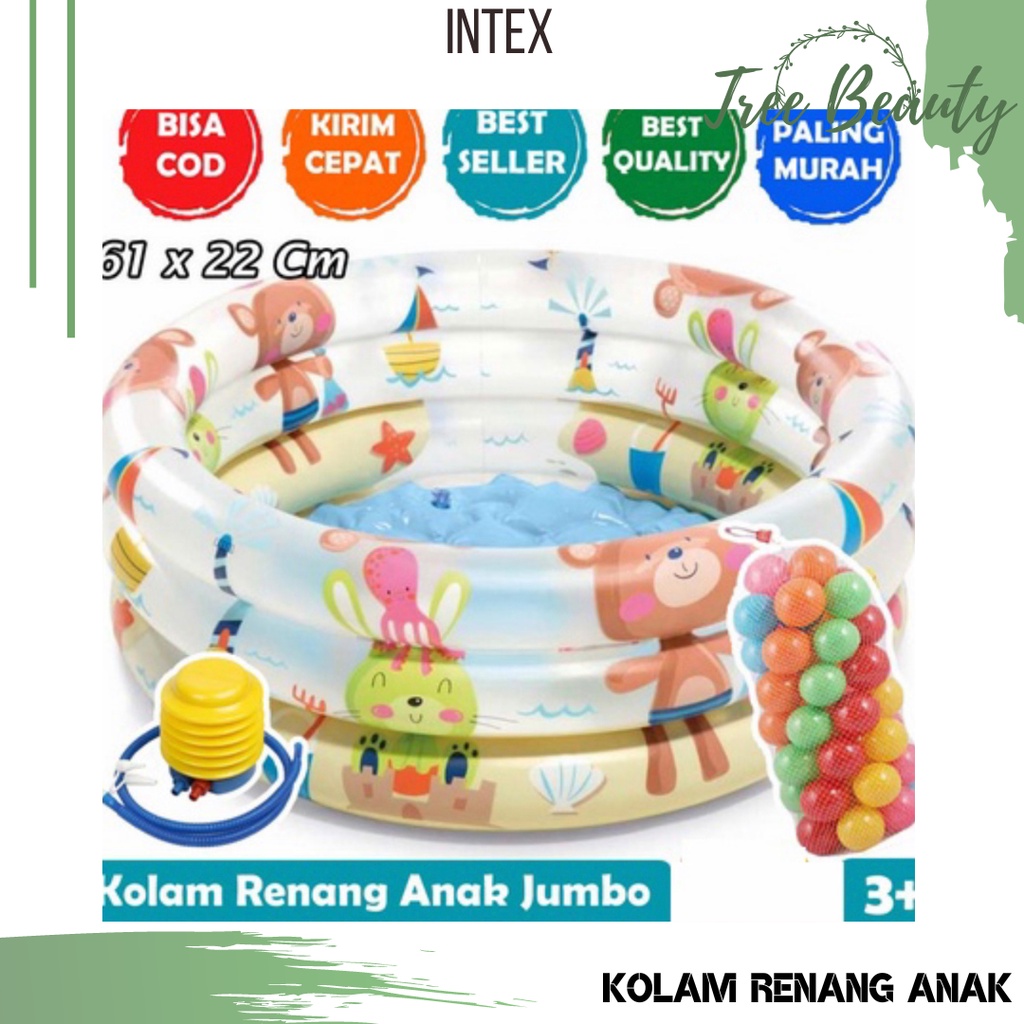 Jual Intex Kolam Renang Anak 57106 Beach Buddies 61 X 22 Cm | Shopee ...