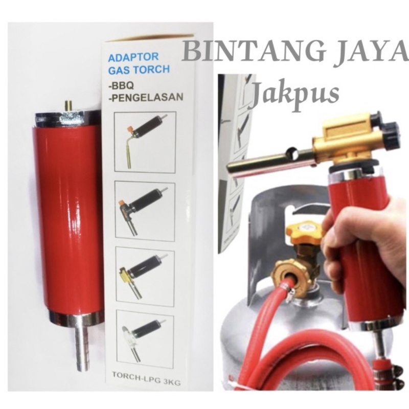 Adaptor gas Torch alat las / sambungan gas torch ke LPG