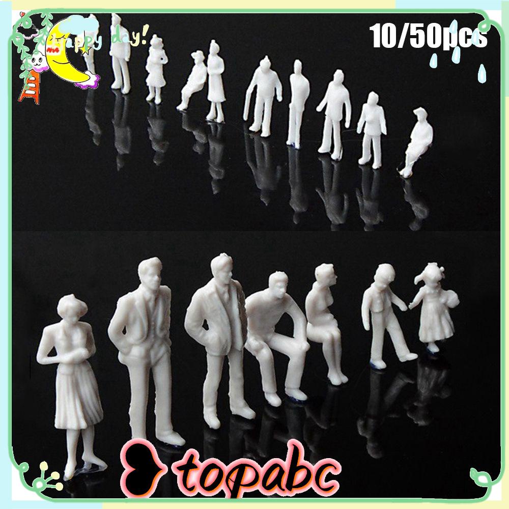 Top 10 /50Pcs Angka Orang Putih Dekorasi Rumah Boneka Skala Manusia Miniatur Kereta Pemandangan