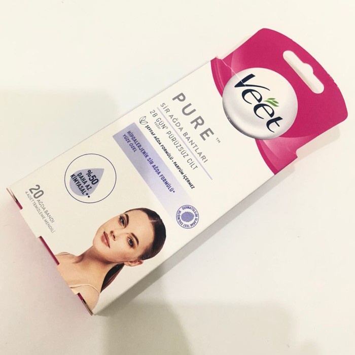 Wax Veet Face Wax Strip Hypoallergenic - Kemasan 20 Wax Strip