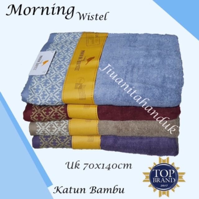 JH Handuk Morning Whistle 70x140 Motif Bahan Katun Bambu Termurah