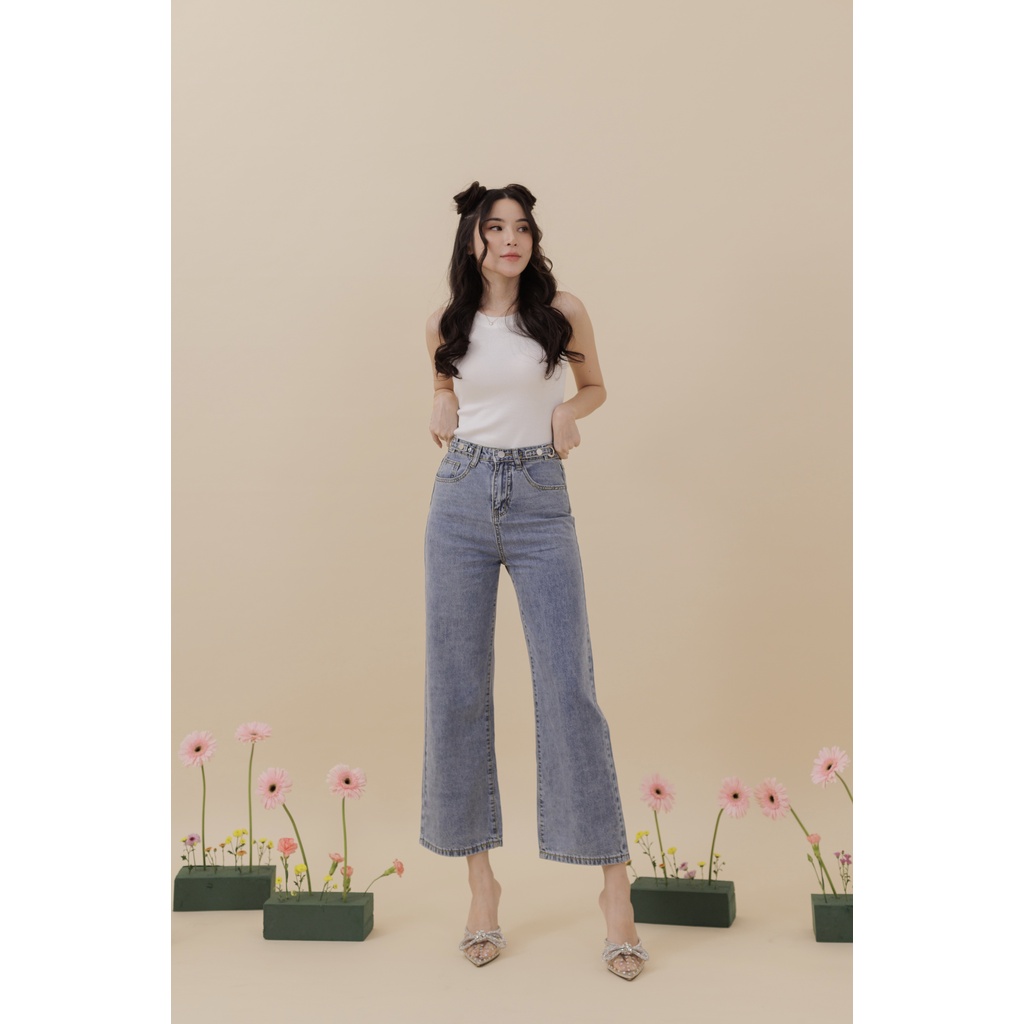 [ Marveile ] Jordyn Highwaist Jeans / Korean Jeans Wanita