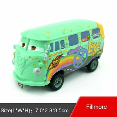 Disney Pixar Cars 2 3 Lightning McQueen Mater Jackson Storm Ramirez 1:55 Diecast Vehicle Metal Alloy