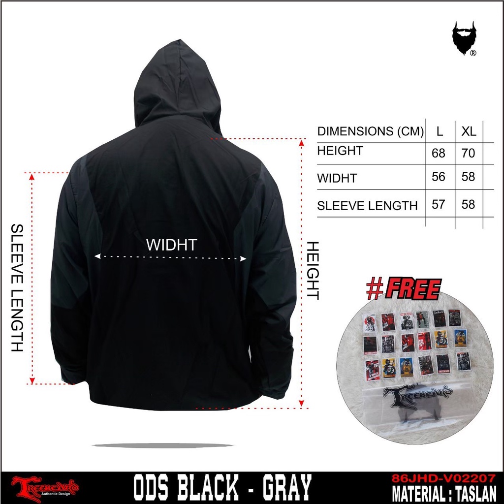 JAKET HOODIE OUTDOR PRIA / JAKET HOODIE STROM BIKER COWOK ORIGINAL TREEBEARD