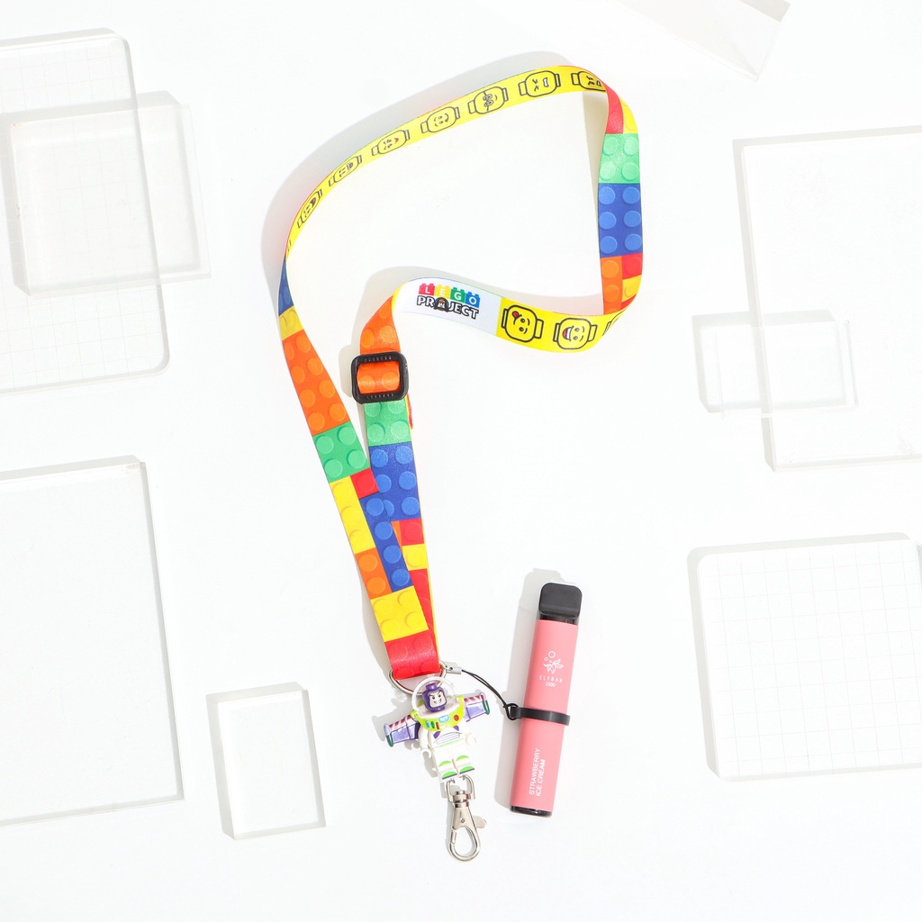 Lanyard / Tali / Kalung ID Card Holder / Tempat Kartu Nama dg Minifigure (2) || Kado Hadiah Unik Lucu Antimainstream