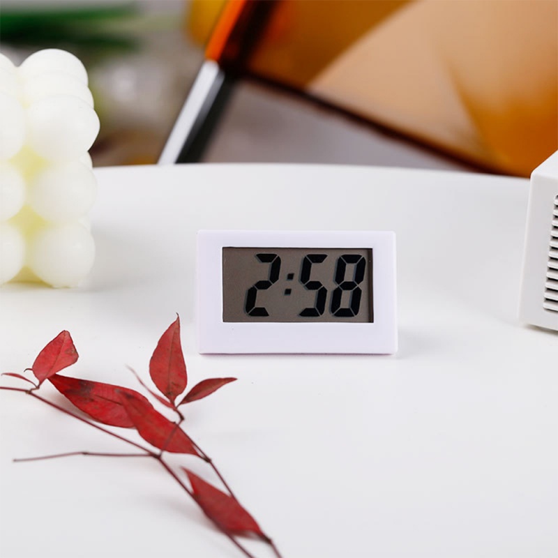 Jam Alarm LED Hemat Energi Mini Desktop Digital Clock Electronic Silent Clock Pajangan Waktu Perlengkapan Dekorasi Untuk Kamar Tidur Mobil Sekolah Kantor