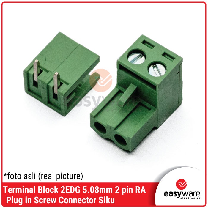 Terminal Block 2EDG 5.08mm 2 pin right angle 2EDG-5.08 2pin Plug In