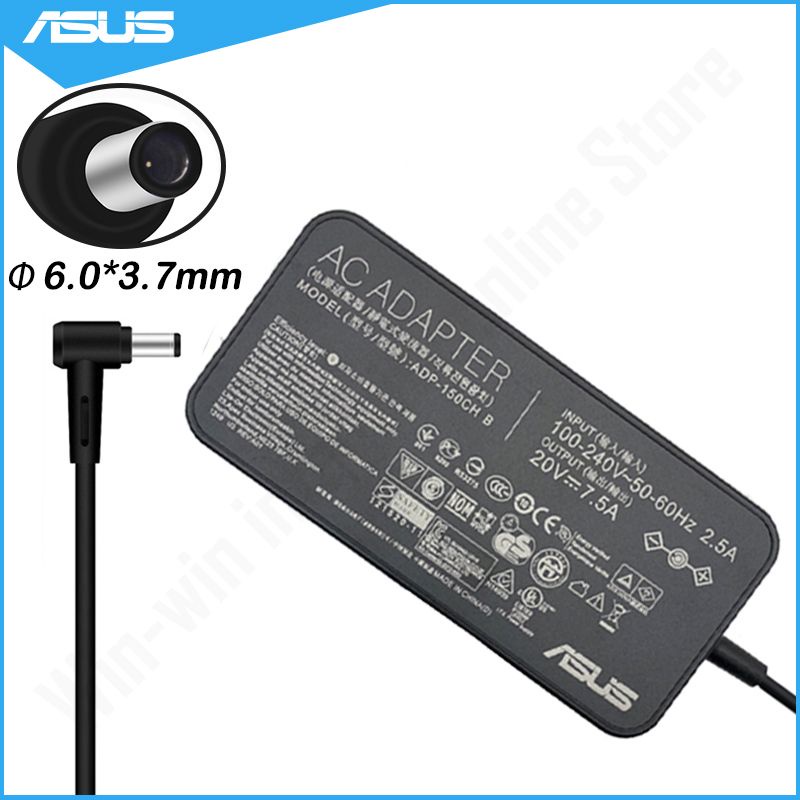 Adaptor Charger Asus  20V 7.5A (150W) DC 6.0*3.7 mm for Asus ROG7 FX95G FX505GT