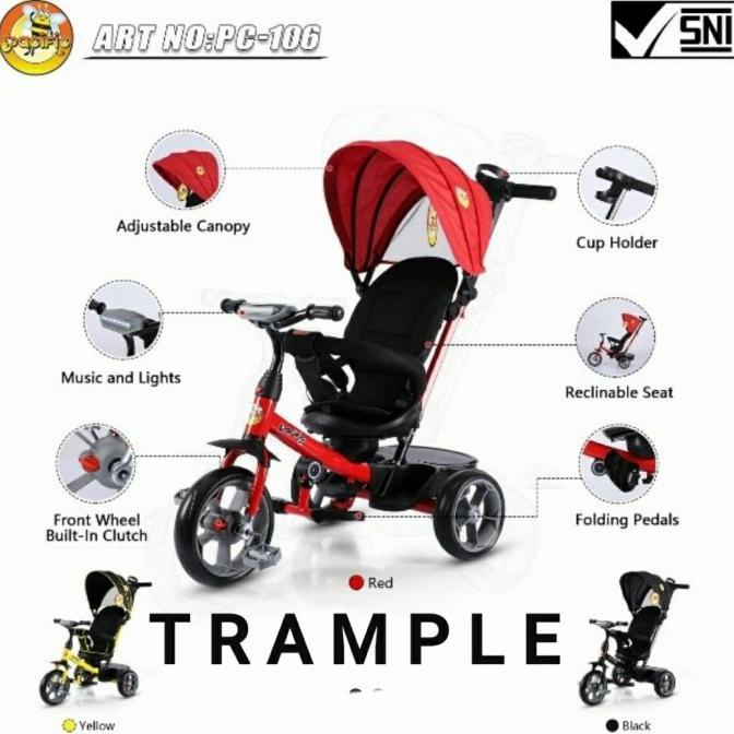 Sepeda Tricycle Roda Tiga Pacific Pc 106 #Original
