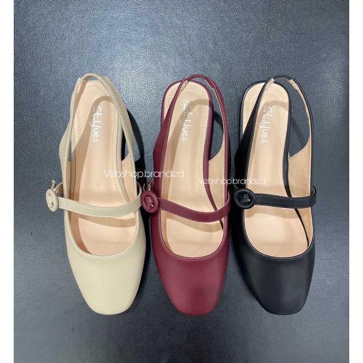sepatu sandal wanita tali belakang brand ST YVES ori matahari dept store