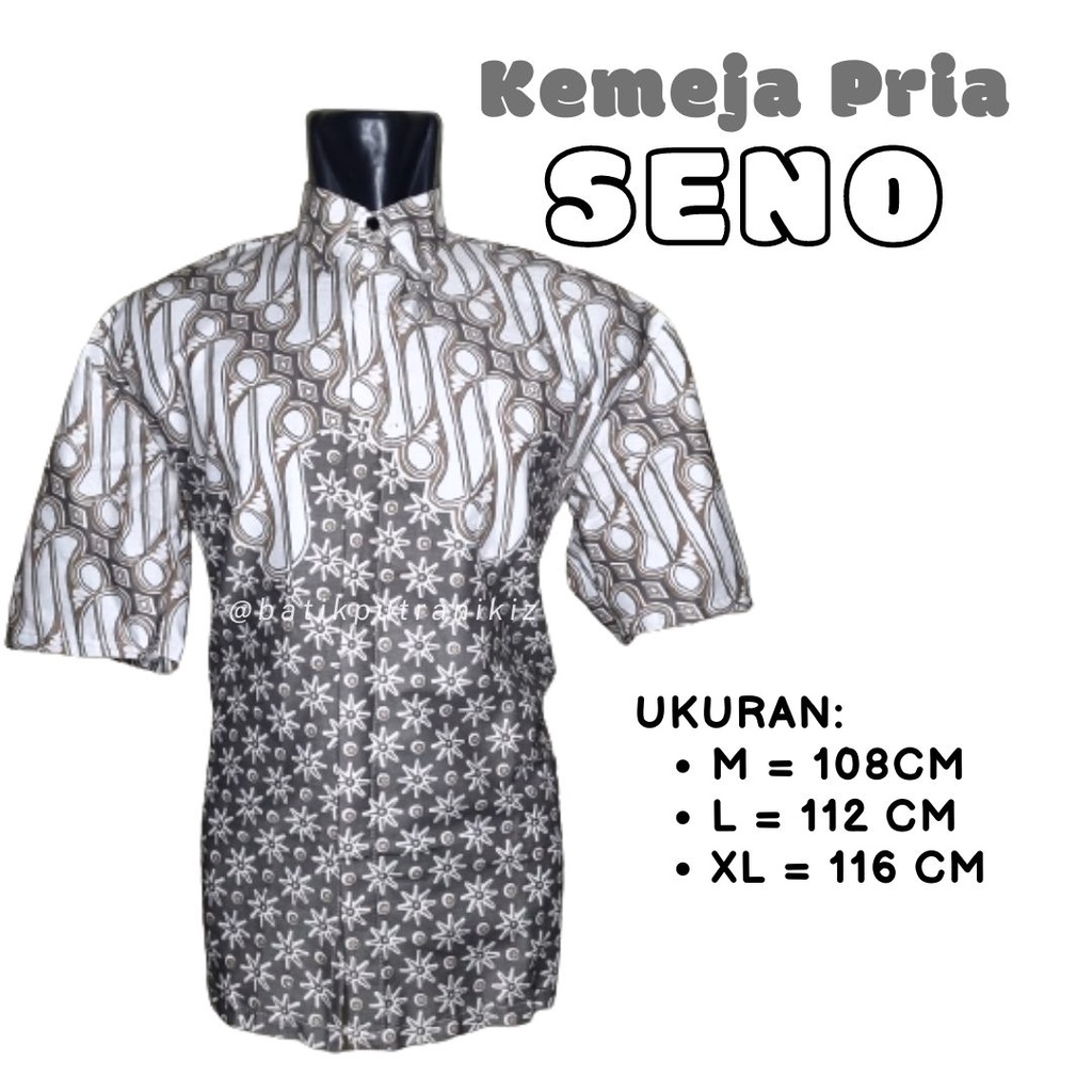 Kemeja Pria Lengan Pendek Hem Batik Katun Adem M - L - XL