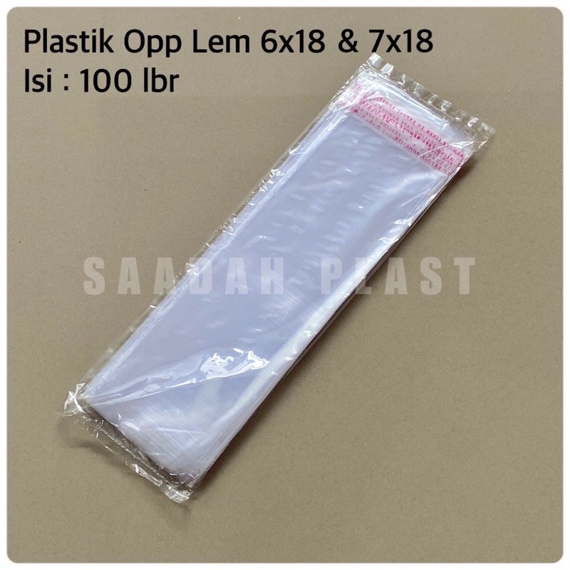 (ISI 100) Plastik Opp Lem Seal 6x18 7x18 - Kemasan Bungkus Sendok Garpu