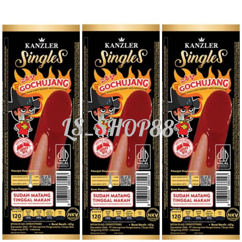 Jual Sosis Kanzler Singles 65 Gr Hot Keju Mini Original Gochujang