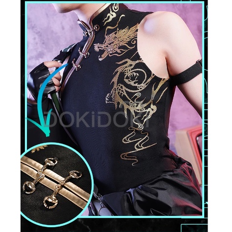 Game Genshin Impact Xiao Doujin Cosplay Costume Genshin Impact Xiao Doujin Black Suit Christmas