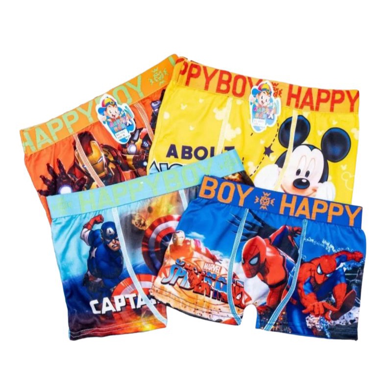 6 PCS CELANA DALAM ANAK LAKI LAKI / BOXER ANAK  ( 1 - 7 Tahun )