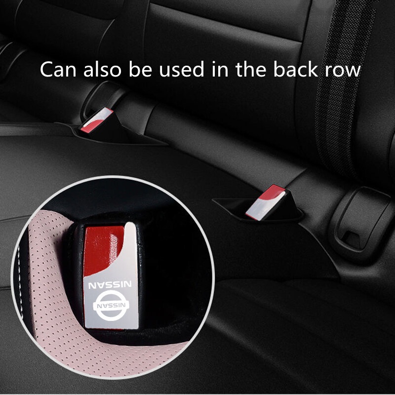 [new] Concealed Car Safety Buckle Clip Seat Belt Plug Untuk Nissan Almera Sentra n16 Serena Grand Livina Navara Teana Xtrail Sylphy Aksesoris Daun