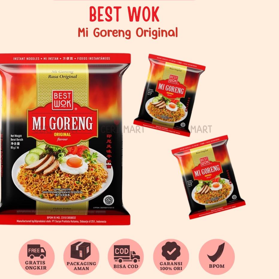 

™►► Best Wok Mi Mie Goreng 1 DUS 20 pcs Bisa Mix Original Hot & Spicy Blackpepper Black Pepper Seafood Instant Noodle 85gr BestWok KKV Indomie