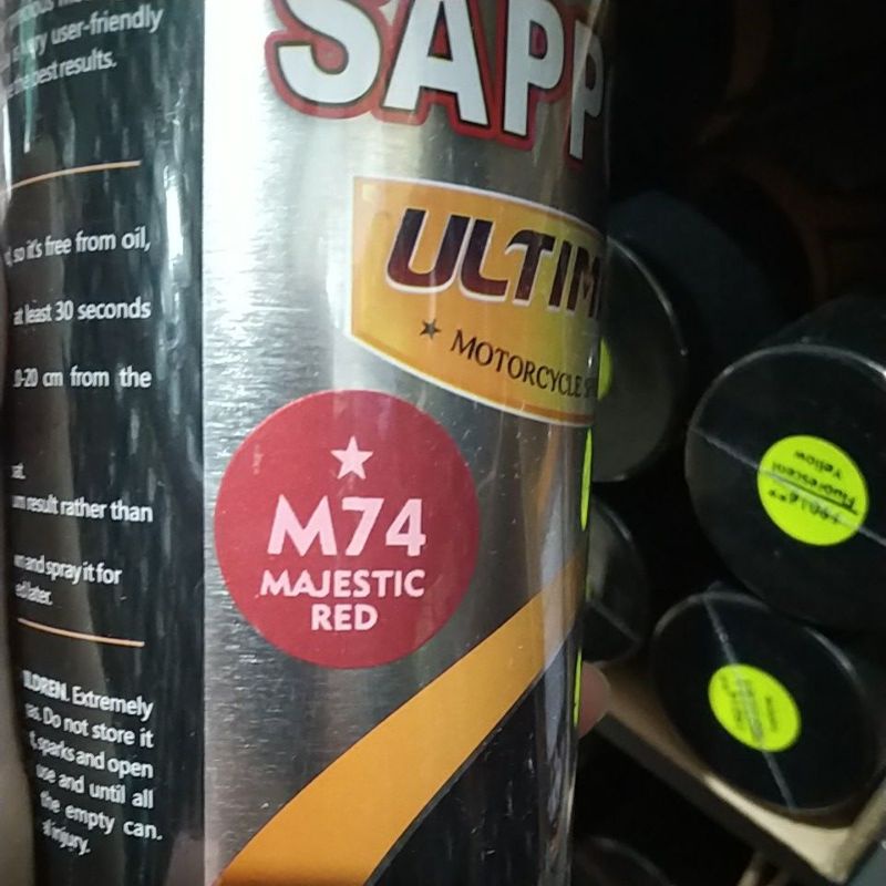 cat spray pilok pilox cat semprot sapporo ultimate saporo M74 majestic red merah doff dof  400ml