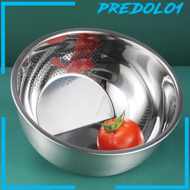 [Predolo1] Stainless Steel Kitchen Colander Strainer Colander for Carrots Tomatoes Meat