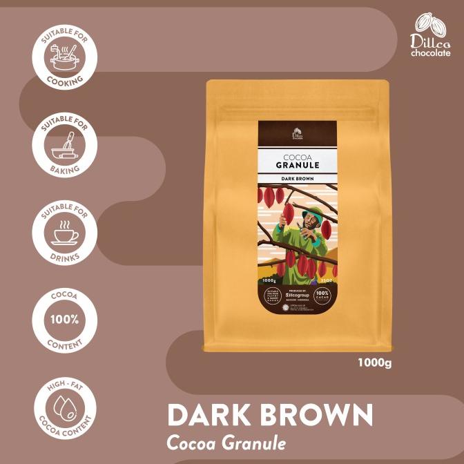 

Coklat Bubuk Dillco Chocolate Pure Cocoa Powder Dark Brown 1Kg