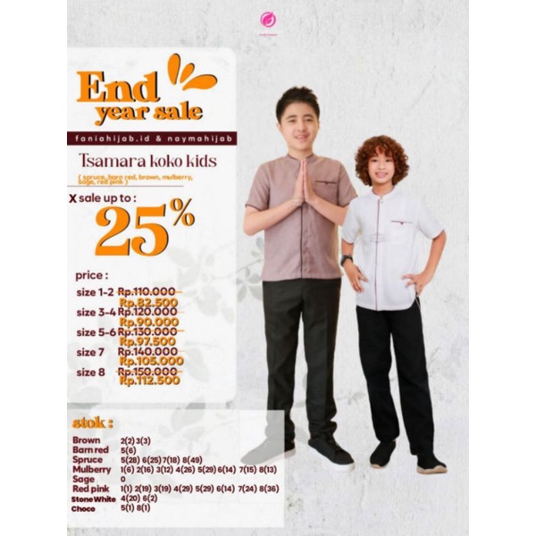 KOKO PENDEK KIDS / TSAMARA SERIES / BY FANIA HIJAB