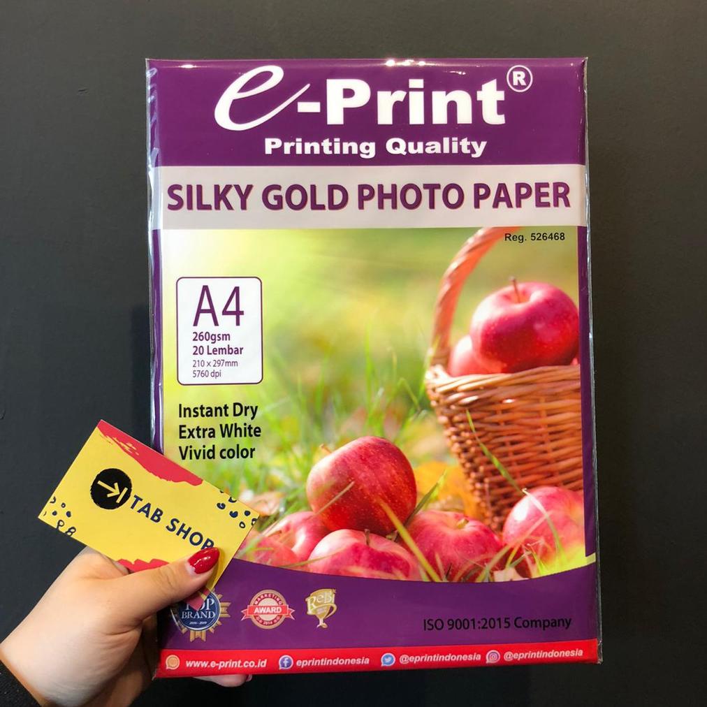 

BISA COD EPRINT SILKY GOLD PHOTO PAPER A4 KERTAS PHOTO