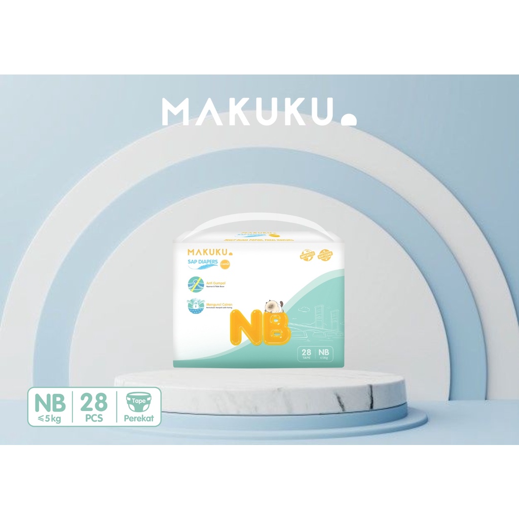 Makuku SAP Diapers Comfort+ Pampers Bayi -- All Size