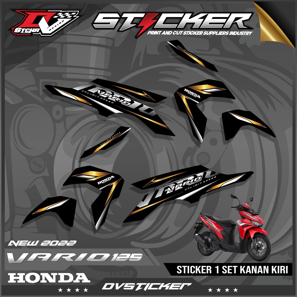 Stiker motor VARIO 125 NEW 2022-Striping motor vario 125 2022 new terbaru desain racing