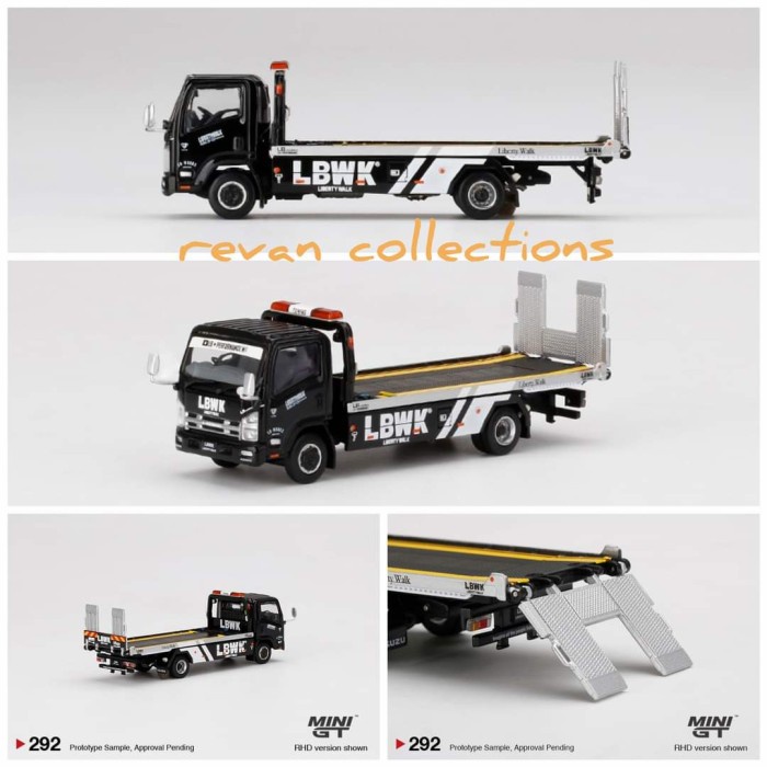 MiniGT Mini GT 292 Isuzu N-Series Vehicle Transporter LBWK Black