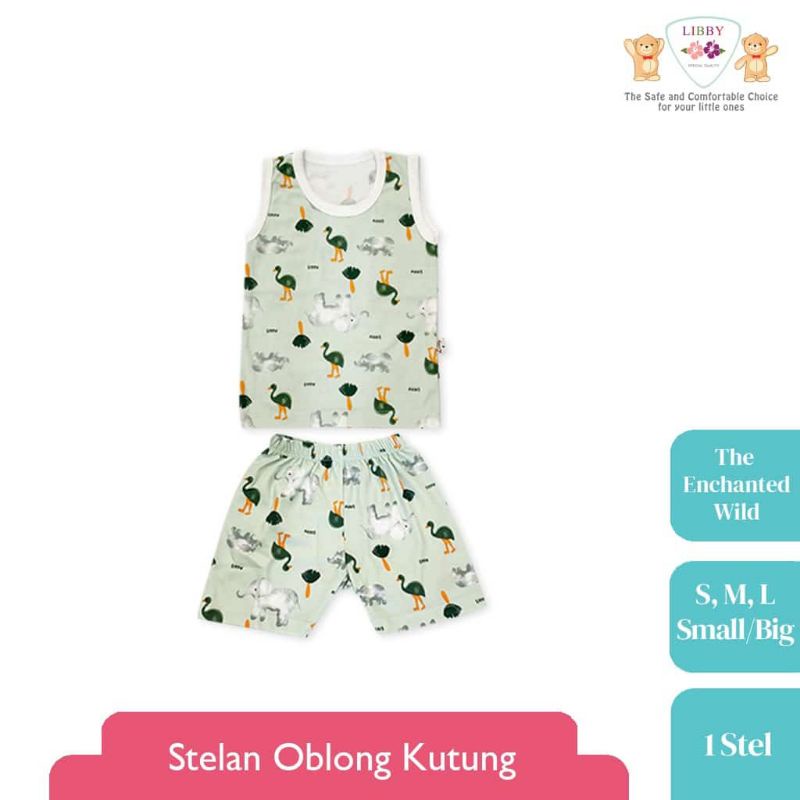 MOTIF TERBARU Setelan Libby kutung (oblong tanpa lengan) size S M L