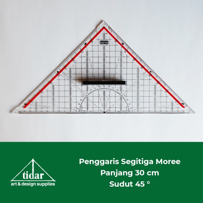 

Matr Moree Ruler / Penggaris Segitiga Pegangan - Bukan M+R / Mor
