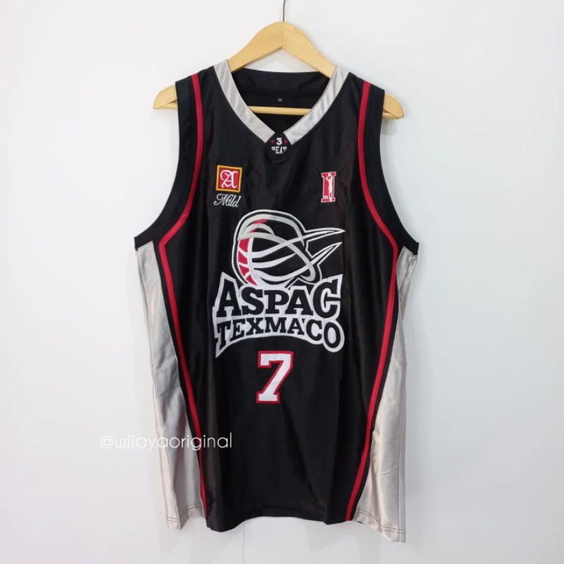 JERSEY BASKET IBL REPRO ASPAC TEXMACO #7 RIKO HANTONO - HITAM