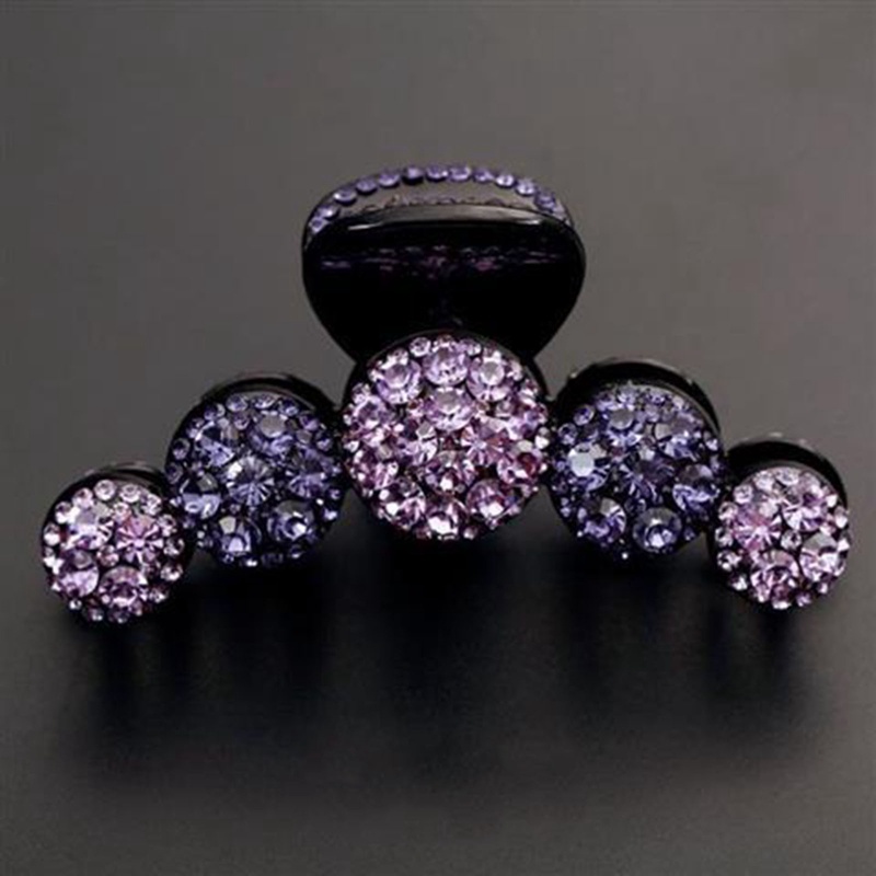 Berlian Imitasi Mengkilap Klip Rambut Wanita Fashion Berlian Imitasi Hiasan Kepala Kepiting Jepit Rambut Gadis Jepit Ponytail Holder Aksesoris Rambut